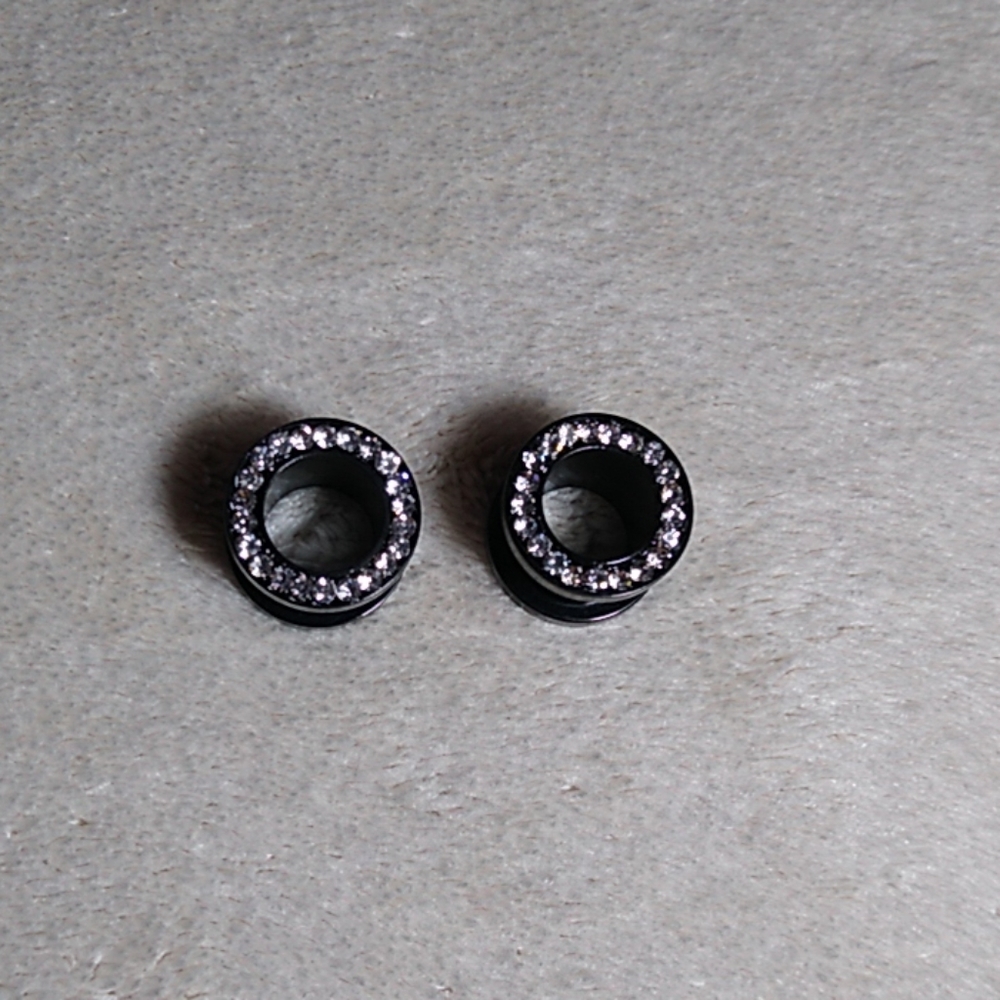 Stainless Steel Crystal Pulley Earrings - Picture 2 of 4